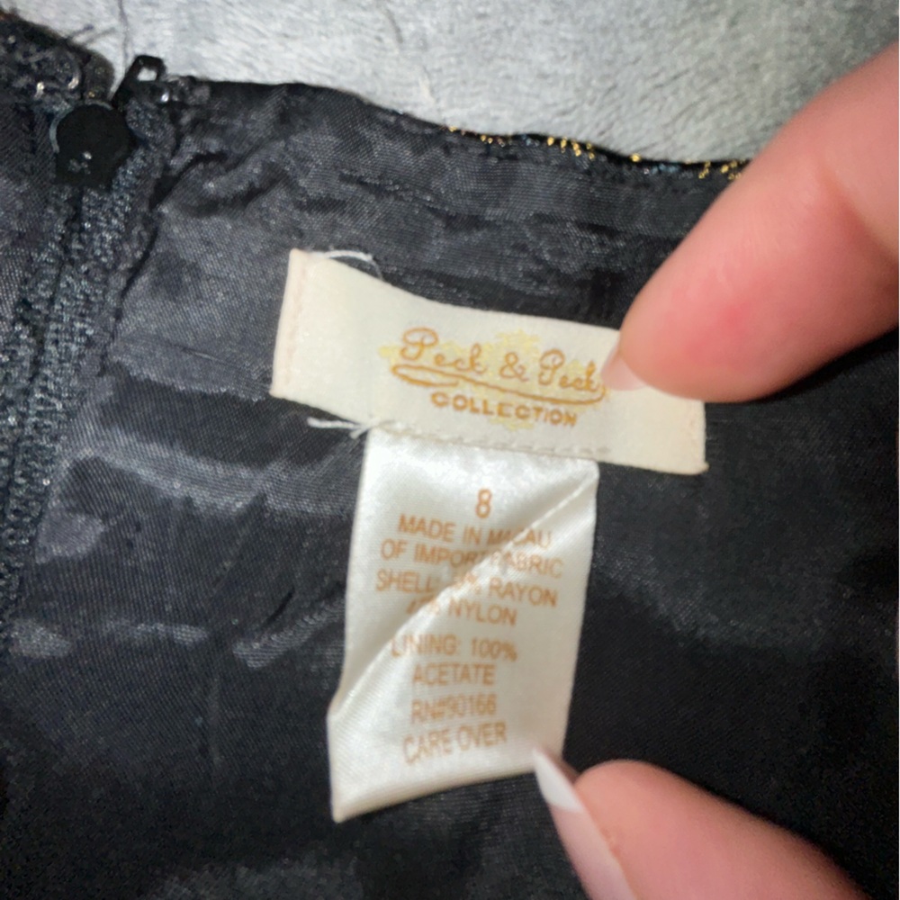 Black and Gold Paisley Tube Top - Picture 2 of 3
